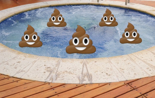 poop in hot tubs